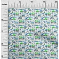 thumbnail image 2 of oneOone Cotton Cambric Green Fabric Kids Vehicle Craft Projects Decor Fabric Printed By The Yard 42 Inch Wide, 2 of 4