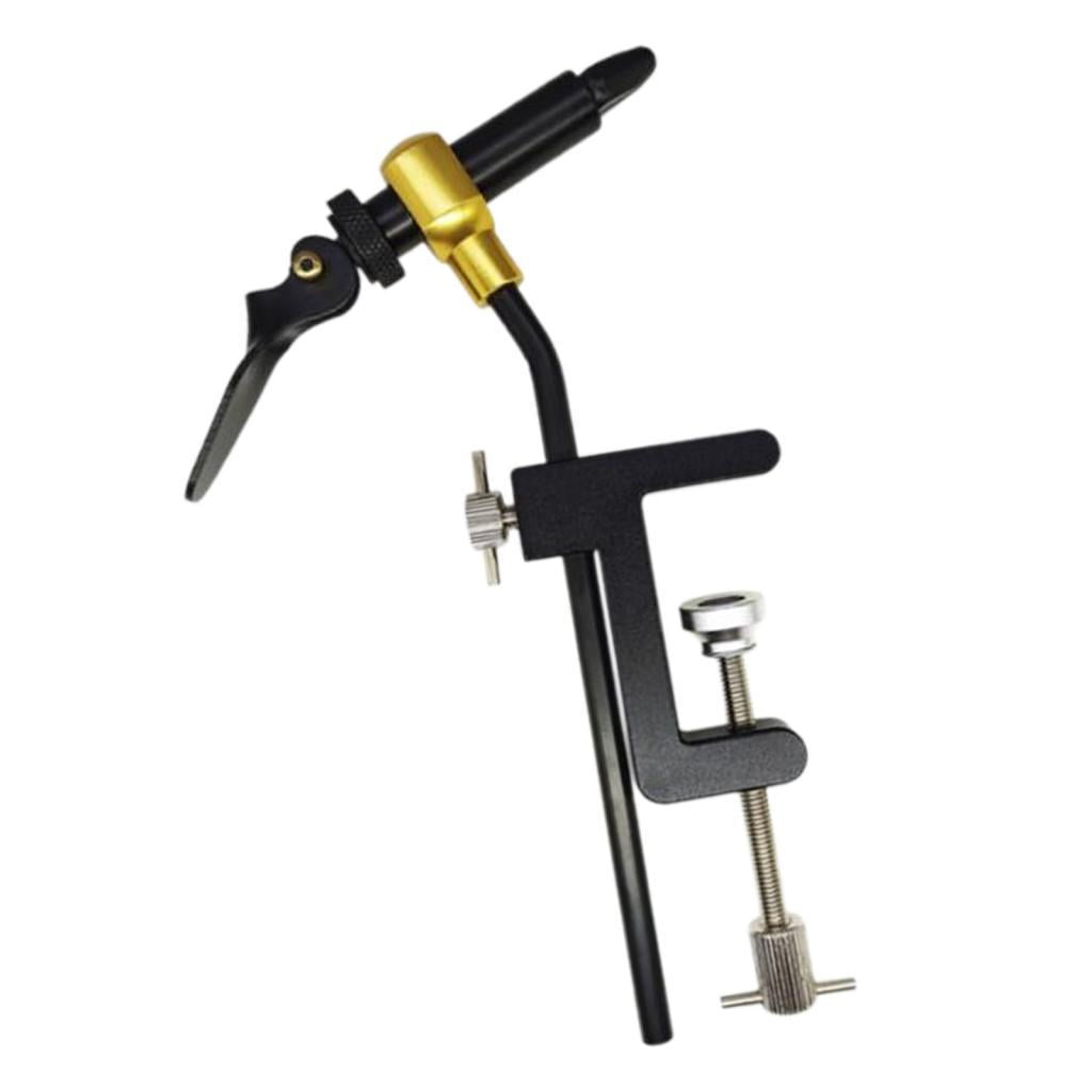 Wswqop Rotary Fly Tying Vise Easy to Use C Clamp Hook Professionals Fishing Accessories