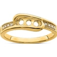 thumbnail image 5 of 14K Yellow Gold Family Jewelry Diamond Semi-Set Ring (Size 7) Made In China xmr39/3, 5 of 5