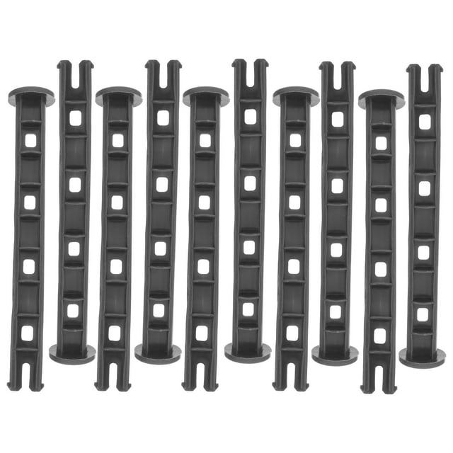 Shisuyan 10pcs Black Plastic Trash Bin Clip for Connection in Residential Outdoor Use