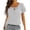 Grey, variant on Women Summer Clothes Summer Women Fashion Round Neck Lace-up Short Sleeve Solid Color Shirt Casual Tee Tops