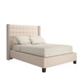 thumbnail image 2 of Weston Home Curtis I Upholstered Full Bed with Wingback Nailhead Headboard, Beige, 2 of 4