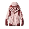 thumbnail image 2 of Qertyioot Plus Size Coat for Womens,Sprinting Suit Removable Three In One Or Two Piece Outdoor Ski Riding Suit Hooded Warm, 2 of 3