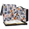 thumbnail image 4 of ZUXONGSY Ink Tropical Floral Print PU Leather Bible Cover for Women Men Multifunctional Bible Protective Carrier Bible Cover Bag with Detachable Wristlet Strap Bible Study Tools, 2XL, 4 of 7