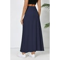 thumbnail image 5 of Elastic Waist A-Line Long Maxi Skirt Below Knee for Women Fall Winter, 5 of 10