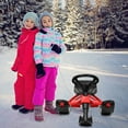 thumbnail image 3 of Costway Kids Snow Racer Sled Steering Wheel Double Brakes Pull Rope, 3 of 10