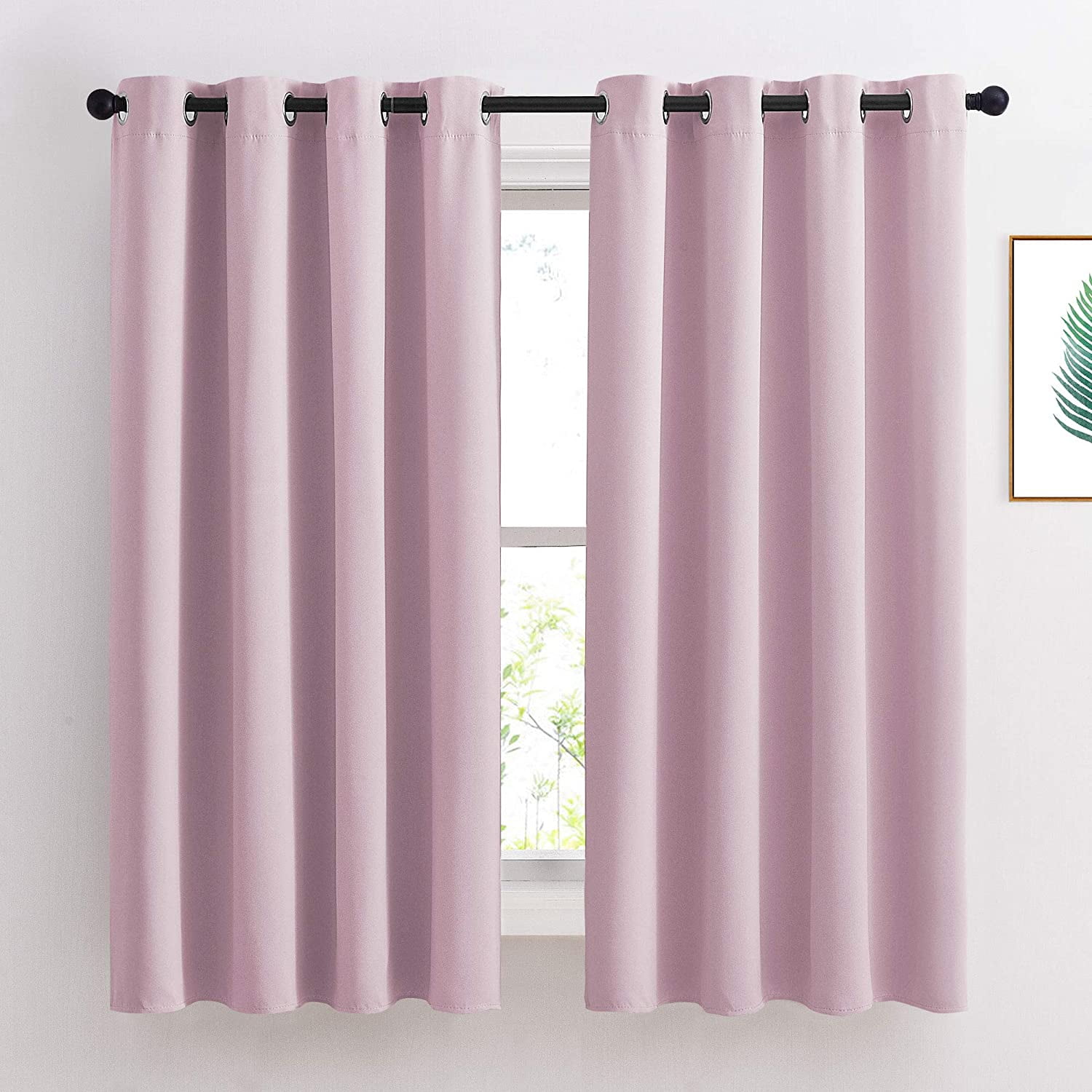 Blackout Curtains For Girls Room Thermal Insulated Solid Grommet