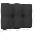 thumbnail image 3 of vidaXL Patio Middle Sofa with Cushions Solid Pinewood, 3 of 11