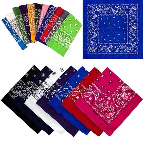 NEW Extra Large Paisley Bandana Bikers Head SCARF in 8 Colours Soft Lightweight