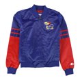 thumbnail image 1 of STARTER Womens Kansas Jayhawks Bomber Jacket, Blue, Small, 1 of 2