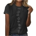 thumbnail image 1 of Aqestyerly T-Shirt Imprimé pour Femmes Décontracté à Manches Courtes Col Rond Confortable Haut de Mode d'Été HWRETIE, 1 of 2