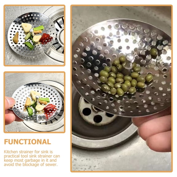 Milisten 6-Pack Removable Sink Drain Strainers for Kitchen and Bathroom Drain Screens, Household Use