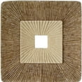 thumbnail image 3 of 1" x 14" x 14" Brown Concave Square Double Layer Ribbed  Wall Plaque Set of 2, 3 of 4