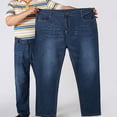 thumbnail image 3 of HAPIMO Men's Wide Leg Pants Loose Jeans Clearance Holiday Mid Waist Dipdye Trendy Trousers Casual Relaxed Punk Athletic Dungarees Blue, 3 of 8