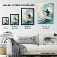 thumbnail image 4 of The Endless Summer Surfers Crest Of The Wave Artwork Framed Wall Art Print A4, 4 of 5