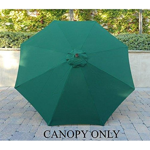 Formosa Covers 9ft Umbrella Replacement Canopy 8 Ribs In Hunter