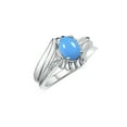 thumbnail image 3 of RYLOS Rings for Women Sterling Silver Swirl Z Ring 7X5MM Oval Gemstone &  Diamond Rings December Tourquoise Jewelry Size 5, 3 of 7