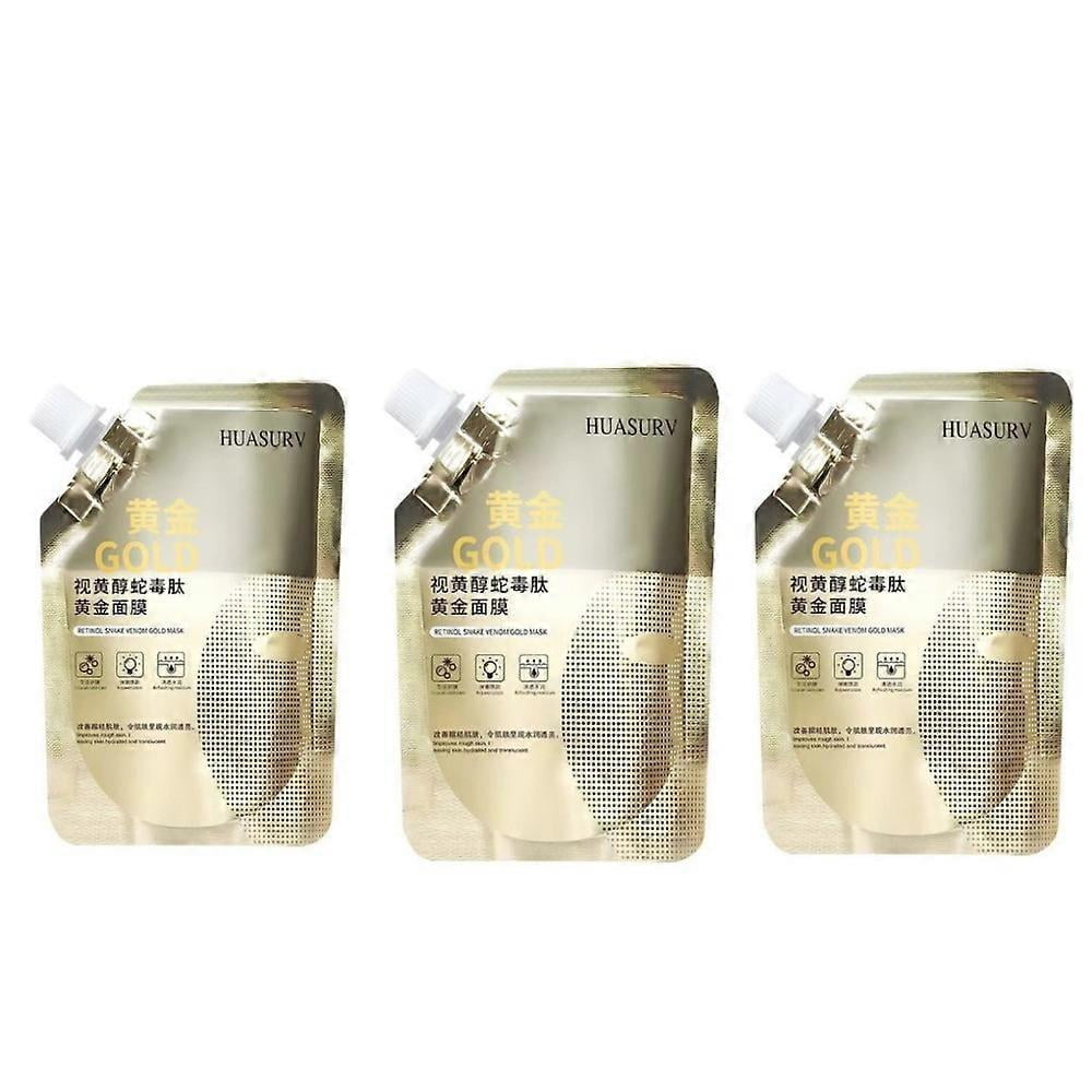 Venobalm 1-3pcs Retinol Snake-Venom Gold Mask Moisturizing, Firming & Tear-off ...