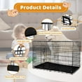 thumbnail image 3 of YRLLENSDAN 36inch Dog Crate, Dog Kennel Indoor Metal Dog Crate with Divider & Double-Door Dog Kennels Foldable Dog Crate Wire Dog Crate Cages for Dogs Indoor, Black, 3 of 7