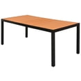 thumbnail image 1 of vidaXL Table de Jardin Marron 185x90x74 cm Aluminium et WPC, 1 of 2