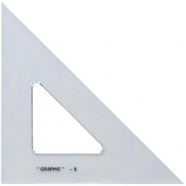Alvin 8 inches Academic Transparent Triangle 45/90 S1450-8