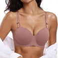 thumbnail image 3 of Byworldtasic Women's Convertible Strapless Bra Breathable Mesh Padded Push‑Up Bra Scalloped Edge Everyday Bra, 3 of 9