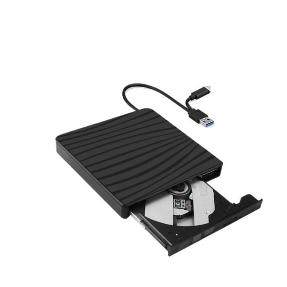 External CD/DVD Drive For Laptop Dual Head USB A/C 3.0 CD DVD Player Portable +/-RW Burner CD ROM Reader Writer Disk Duplicator ,Fast USB 3.0