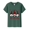 thumbnail image 2 of Lroveb Christmas Shirts for Women Gnome Print Round Neck Short Sleeve T Shirt Top Graphic T Shirts, 2 of 5