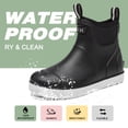 thumbnail image 3 of Lcamaw Kids Rain Boots Waterproof Rubber Boots Boys Girls Non-Slip High-Performance Ankle Deck Boot Traction Child Mud Booties for Boating, Camping, Farming & Outdoor Garden School Play Footwear, 3 of 7