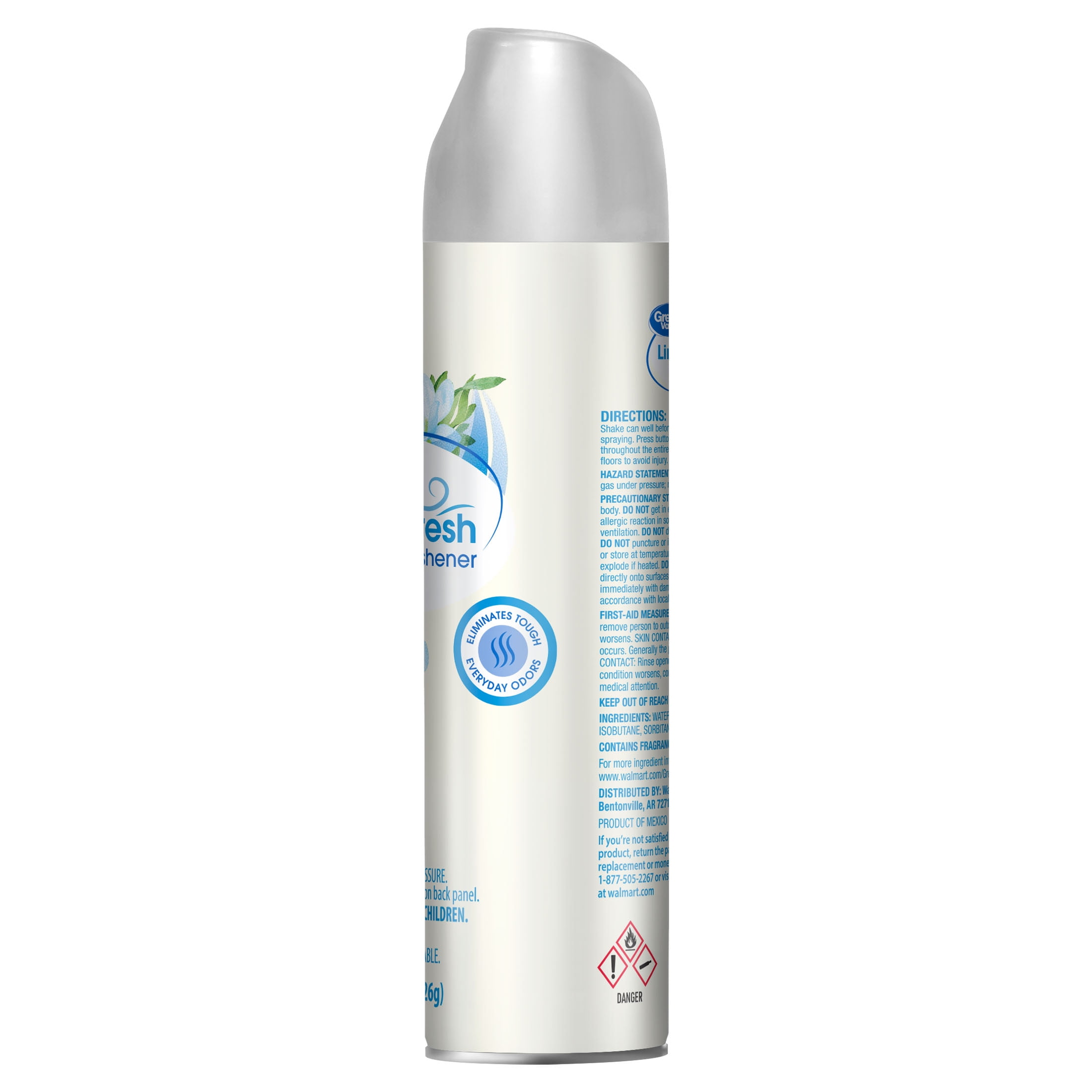 (2 pack) Great Value Aerosol Air Freshener, Linen Fresh, 8 oz
