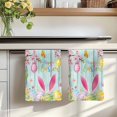 thumbnail image 7 of Happy Easter Kitchen Towels Set of 4, Spring Bunny Eggs Flower Teal Wood Grain Absorbent Dish Towels for Kitchen, Microfiber Hand Towel, Quick Drying Tea Towel for Cleaning Decorative Dishcloths, 7 of 7