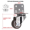 thumbnail image 3 of 1pcs Roulettes Robustes 20kg Roues Pivotantes Silencieuses pour Déplacer Meubles Chaise Berceau, 3 of 6