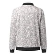 thumbnail image 5 of HJYCHN Womens Jackets Casual Print Loose Fit Long Sleeve Cardigan Jacket Open Front Shiny Blouse Top Outerwear Women's Winter Coats Silver XXL, 5 of 5