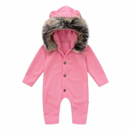 

gakvbuo Clearance Items All 2022!Winter Snowsuit For Baby Infant Baby Winter Coat Coat Romper Hooded Long Sleeve Warm Jumpsuit Hoodedfor Boys Girls