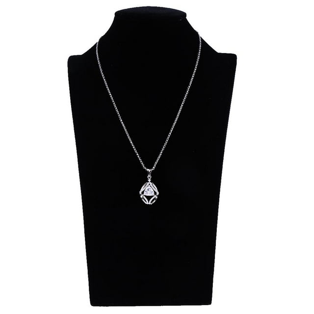 Collar de Cristal Diamante de Imitación Circón Artificial con Collare para Mujeres Plata