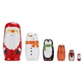 thumbnail image 2 of Juego de 6 muñecos anidados rusos navideños de Toy Figure Yoption, 2 of 5