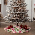 thumbnail image 4 of Rateoe Rose Flowers Pattern Christmas Tree Skirt with Ties , Christmas Tree Decorations, Farmhouse Christmas Decor Xmas Holiday Decorations-36", 4 of 6