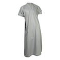 thumbnail image 1 of Hijaz Light Gray V-Neck Short Sleeve Casual Men's Thobe Arab Robe Dishdasha- 58, 1 of 4