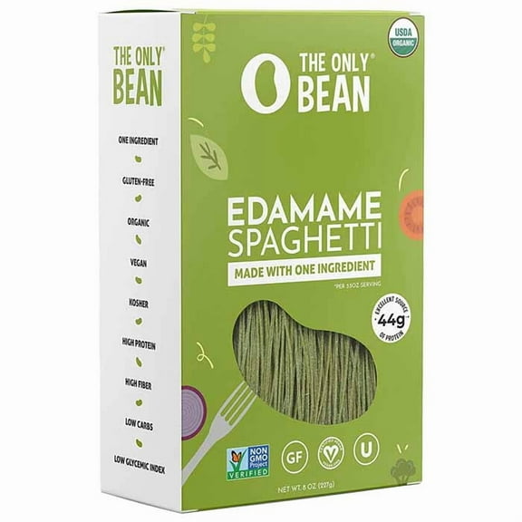The Only Bean 368598 8 oz Edamame Spaghetti Pasta - Pack of 6
