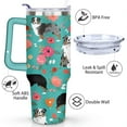 thumbnail image 3 of 40oz Dog Mom Tumbler - Leakproof Travel Coffee Mug with Handle - Cute Puppy Gift for Women Who Love Dogs - Double Wall Stainless, 3 of 7
