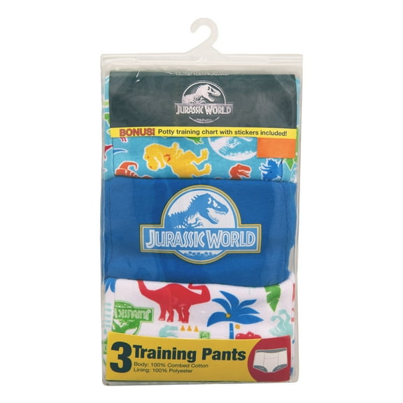 Jurassic World Boys' Toddler Potty Training Pants, Jrssic3pk, 4T