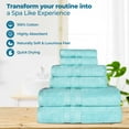 thumbnail image 2 of BNM Ultra-Soft Cotton Assorted Towels (Set of 2), Cyan, 2 of 9