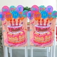 thumbnail image 1 of Kbndieu Birthday Chairs Covers Birthday Chair Covers Birthday Seat Covers for Classroom Chairs Birthday Cake Chair Covers Colorful Birthday Dining Chair Covers Home Decor, 1 of 6