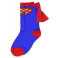 thumbnail image 1 of DC Comics Superman Chaussettes Montantes à Capuchon Bleu Rouge pour Garçons Jeunes (4-6), 1 of 2