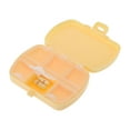 thumbnail image 6 of Unique Bargains 1 Pc Pill Case 6 Grid Portable Mini Pill Box Yellow, 6 of 6