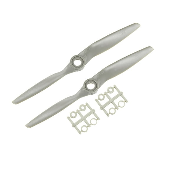 Hélices RC CW 5x5 Pulgadas 2-Palas para Avión Nylon Gris 2Pcs con Anillos Adaptadores