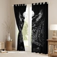 thumbnail image 3 of Erosebridal Motorcycle Curtains Pack of 2 (42x84 Each),American Eagle Animals Curtains Blackout For Bots Adults, 3 of 7