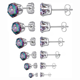 thumbnail image 4 of Pendientes de acero inoxidable con circonitas de seis garras para hombres y mujeres, pendientes pequeños con hebilla de mariposa sencilla, pendientes con clavos en forma de hueso en la oreja, 4 of 5