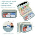 thumbnail image 2 of allydrew 9-Layer Large Capacity Pencil Case with Transparent Compartment, Organizer Pouch for Stationery Tools, Makeup, and Travel, Blue, 2 of 6