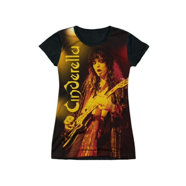 Other Rock Bands Cinderella Rock Band Tom Keifer Shredding Juniors Black Back TShirt Tee